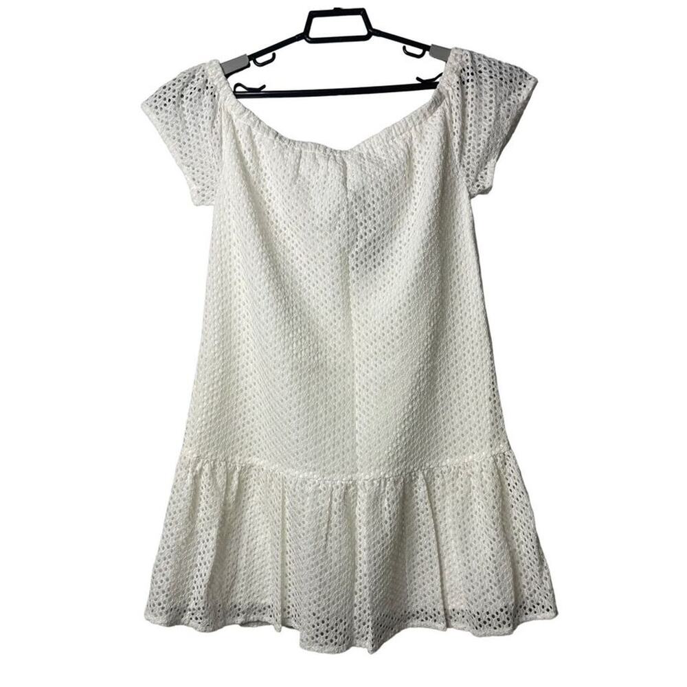 Central Park West Bristol Off Shoulder Eyelet Mini Dress Size Medium New - Picture 3 of 13